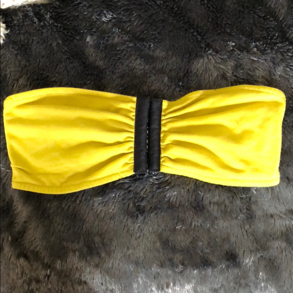 Mustard yellow Bandeau Bra